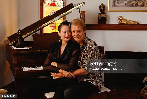 American actor David Soul and his wife, British-Chinese actress Julia Nickson-Soul at their home in Los Angeles.