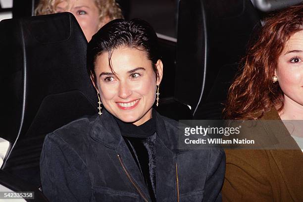 Demi Moore attends her 30th birthday party at Six Flags Magic Mountain amusement park in Valencia.