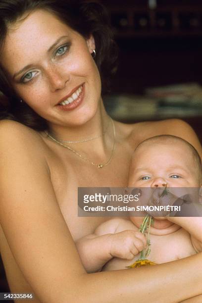 Sylvia Kristel with Her Son Arthur