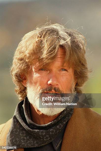 American actor Kris Kristofferson on the set of the TV movie The Tracker, directed by John Guillermin.
