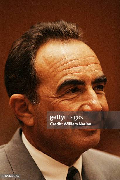 American attorney Robert Shapiro during the trial of his client, former football player, and actor O.J. Simpson for the murder of his wife Nicole...