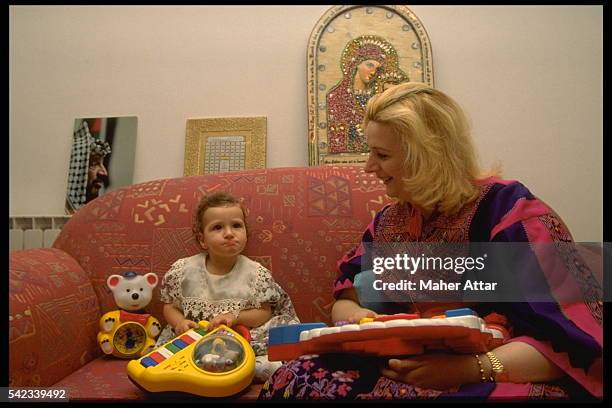 SOHO ARAFAT AND HER DAUGHTER IN GAZA