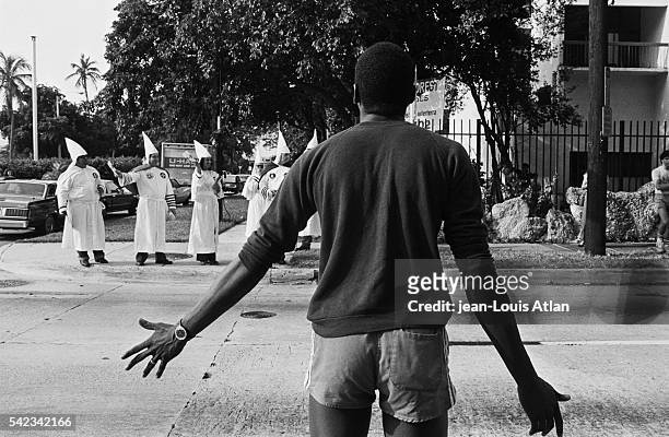 Clash between young African-Americans and Ku Klux Klan members in Miami after the murder of a 20-year-old.