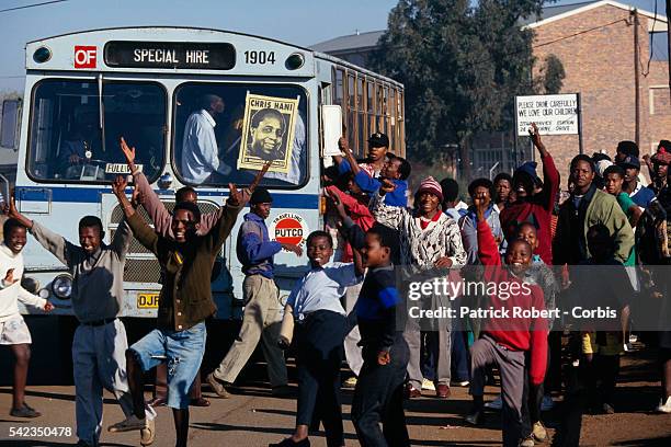 Chris Hani, chief of staff of Umkhonto we Sizwe, the armed wing of the African National Congress , was murdered on April 10, 1993.