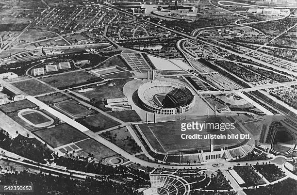 Olympiastadion - Olympiade 1936 in Berlin- Luftbild des Reichssportfelds- 1936