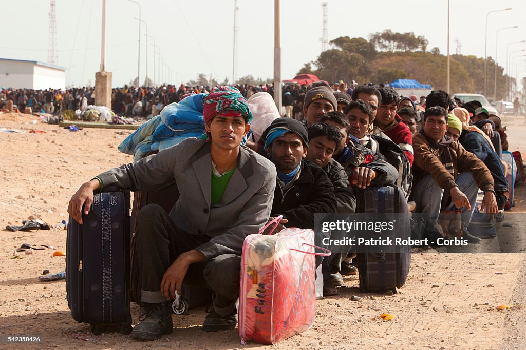 Tunisia - Libya Uprising - Refugee Crisis UN Tent Camp