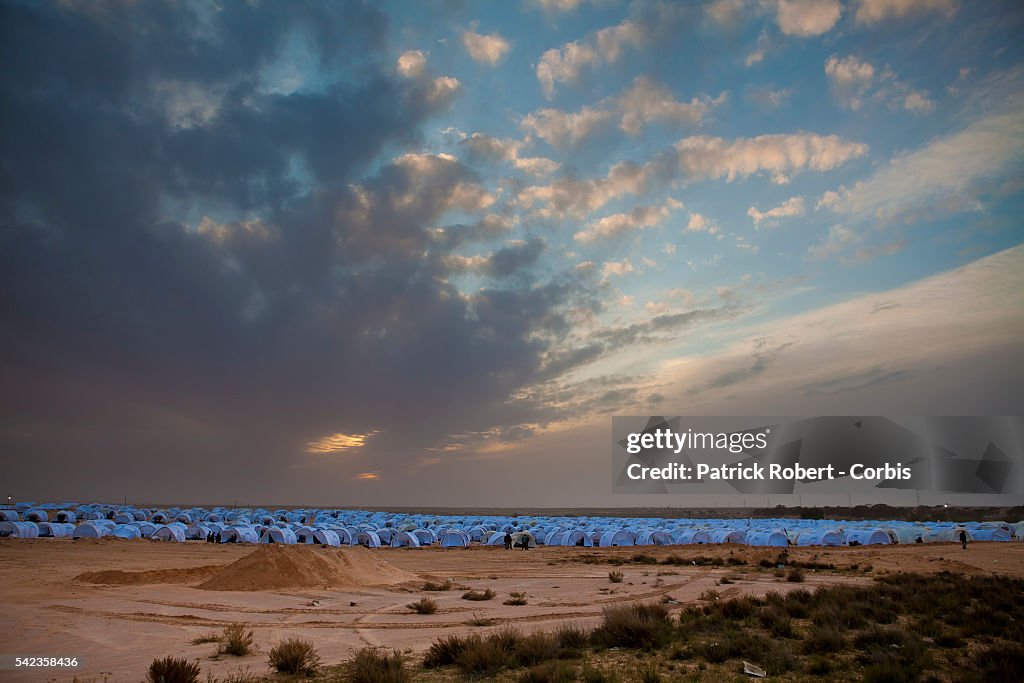 Tunisia - Libya Uprising - Refugee Crisis UN Tent Camp