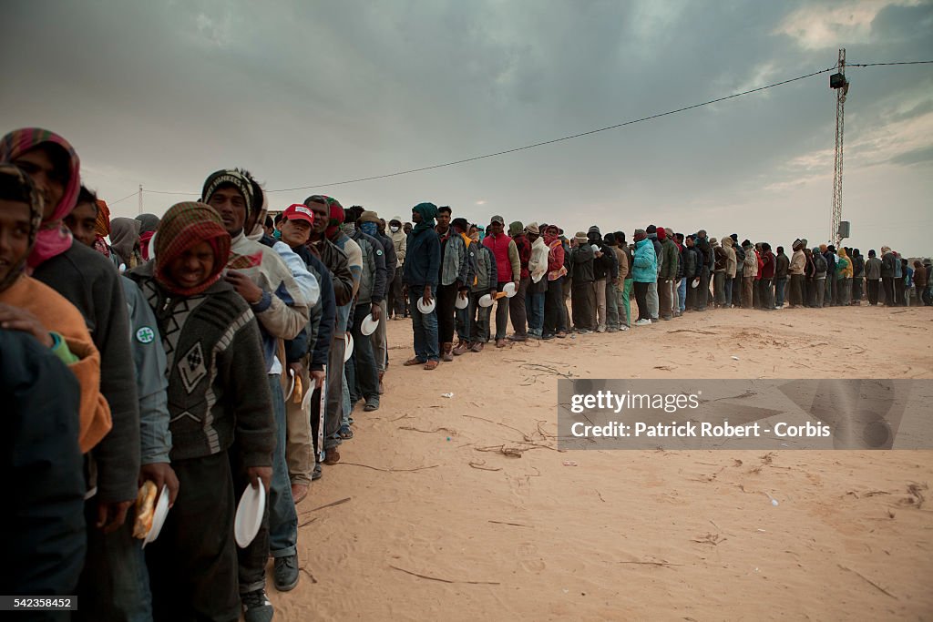 Tunisia - Libya Uprising - Refugee Crisis at the Ras Djir Checkpoint