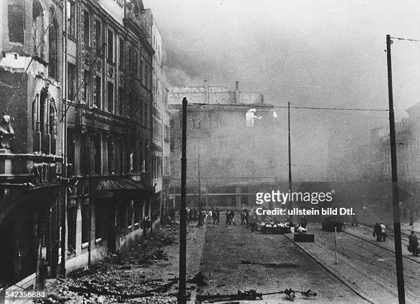 Königsberg nach dem Bombenangriff von 1944: Steindamm