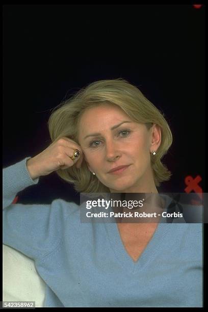 French TV journalist Marine Jacquemin at home in Paris.