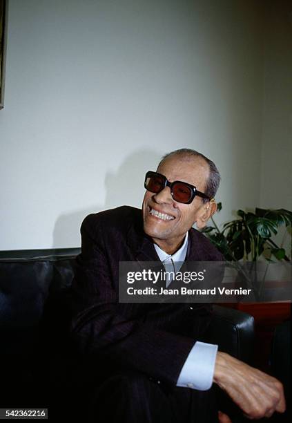 NAGUIB MAHFOUZ, WINNER OF NOBEL PRIZE FOR LITERATURE, 1988