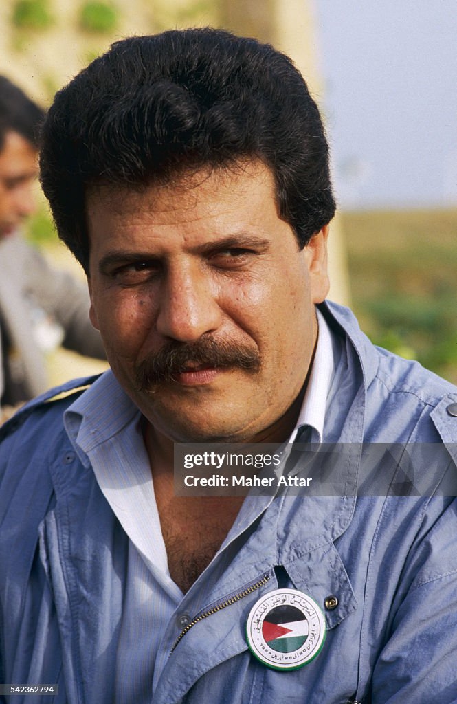 Abu Abbas, of the Palestine Liberation Front (P.L.F.), During the Palestinian Council