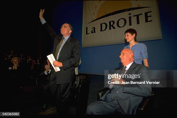 Right wing politicians Charles Millon and Michel Poniatowski.