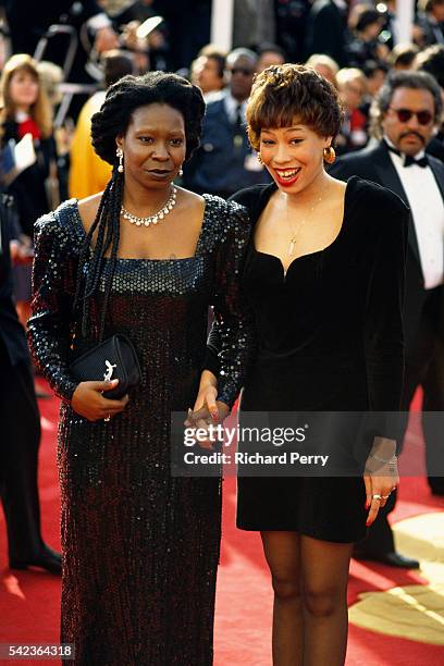 American actress Whoopi Goldberg and her daughter Alex attend the 63rd Academy Awards.