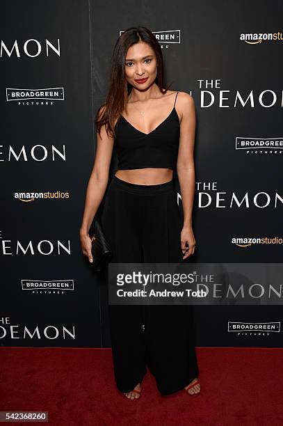 Thamika Morais attends the "The Neon Demon" New York premiere at Metrograph on June 22, 2016 in New York City.