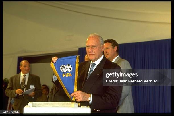 LAYING OF THE FIRST STONE OF THE GRAND STADE IN ST DENIS