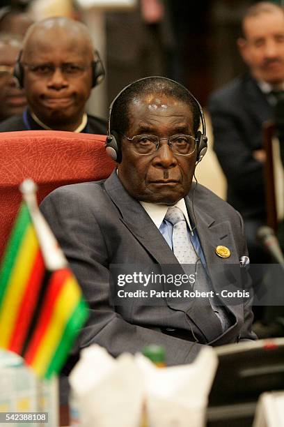 President Robert Mugabe of Zimbabwe during the 5th summit of the African Union.