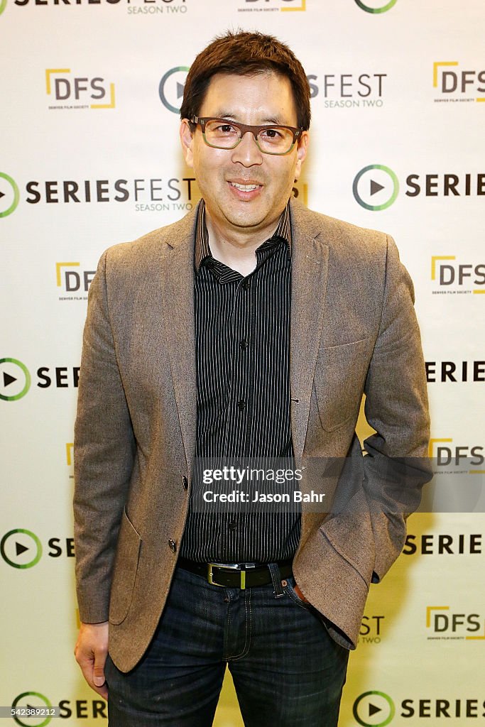 Scott Takeda arrives to the opening night of SeriesFest: Season Two