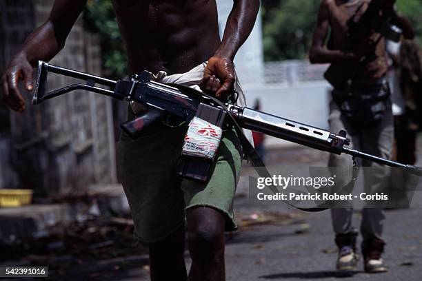 In April 1996, the Liberian State Council sent police-militia to arrest Prince Roosevelt Johnson on murder charges. As a result, fighting broke out...