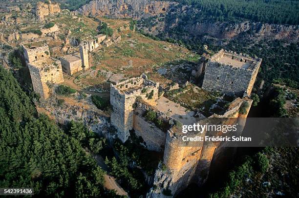 Aerial view of the Saladdin Castle. | Location: Latakia Province, Syria.