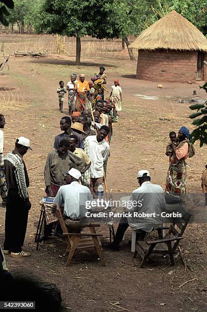 Villagers register to be tested for sleeping sickness. The World Health Organization has set up an ambitious campaign to test for sleeping sickness ....