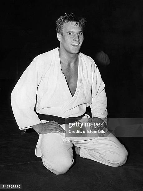 Klaus Glahn Bronzemedaille im Judo-Wettbewerb.Oktober 1964