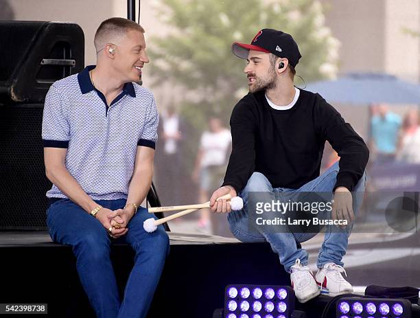 Macklemore & Ryan Lewis speak onstage at NBC's "Today" at Rockefeller Plaza on June 23, 2016 in New York City.