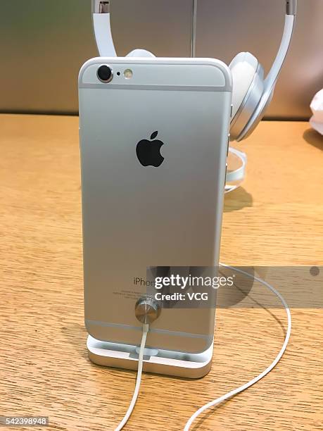 An iPhone 6 series smartphone is sold in an Apple store at Nanjing east road on June 22, 2016 in Shanghai, China. A local company called Shenzhen...