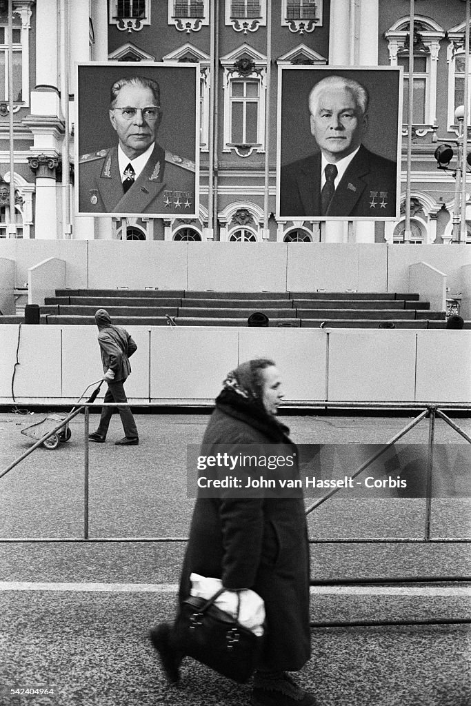 Politburo Portraits in Leningrad Street