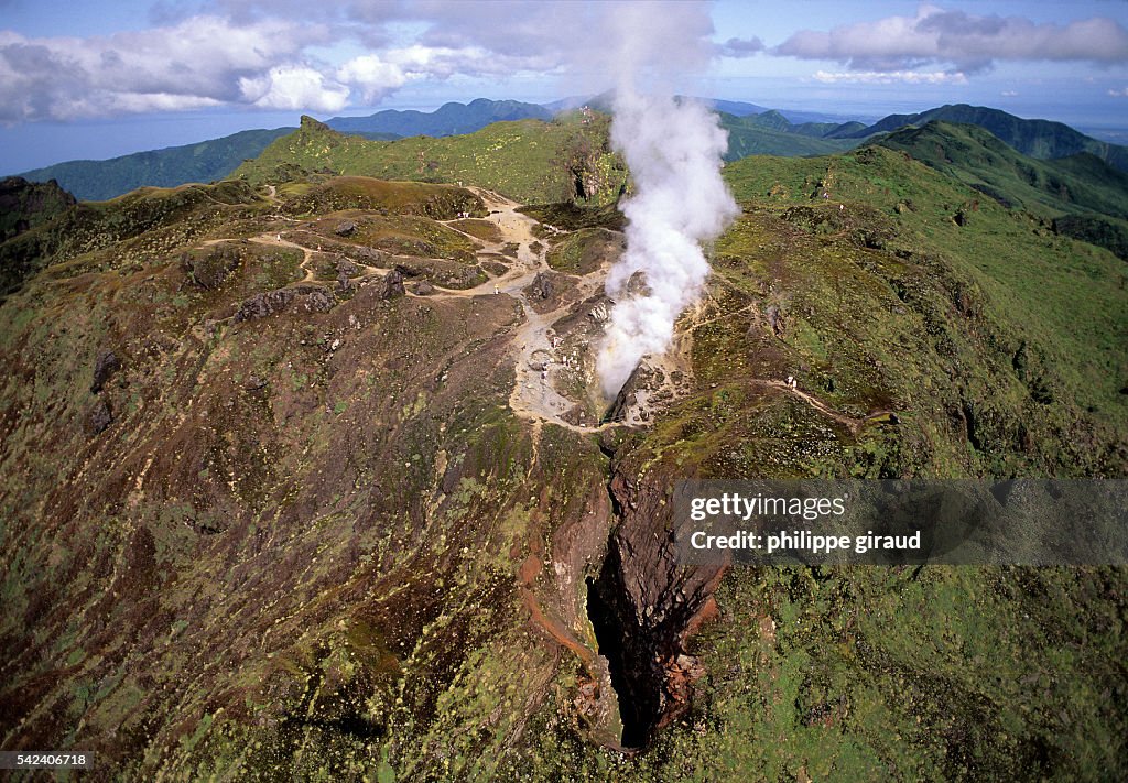 The Soufriere Volcano and Observatory in Guadeloupe