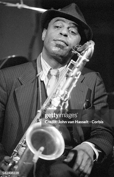 Jazz saxophonist Archie Shepp performs at the New Morning club in Paris, France.