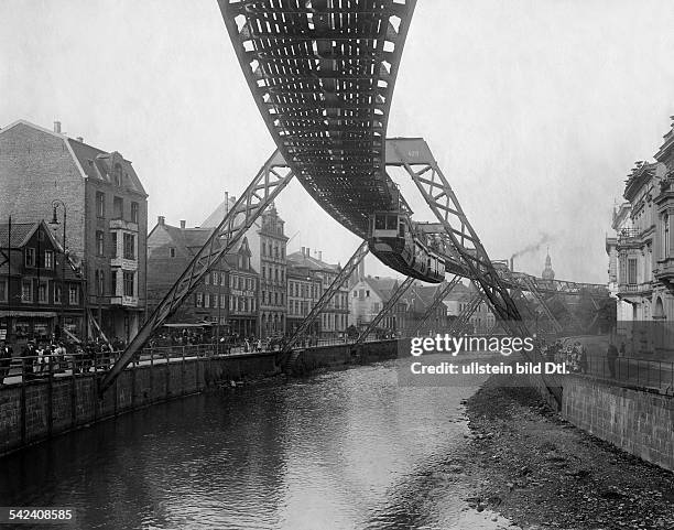 Germany, cable railway in Wuppertal: in Barmen, 1906