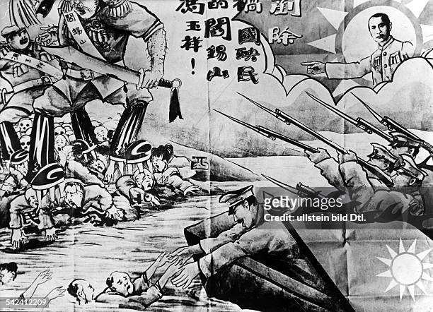 China Unruhen/Bürgerkrieg ab1916:Kapmf der Nationalregierung unter Tschiang Kai Schek gegen die Generäle in Mitter- und Nordchina ab 1926.Politisches...