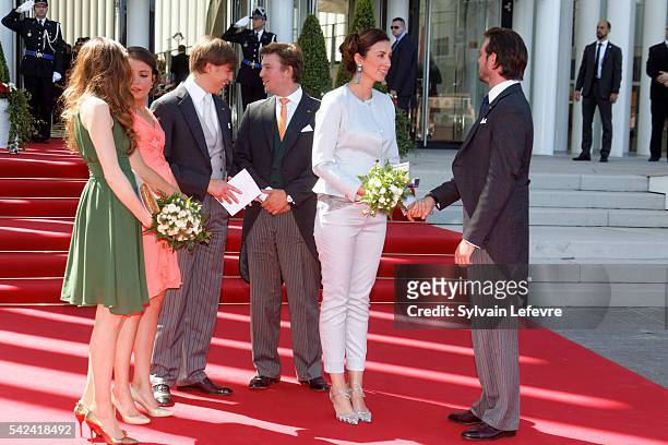 Princess Tessy of Luxembourg, Princess Alexandra of Luxembourg, Prince Louis of Luxembourg, Prince Sebastien, Princess Claire, Prince Felix of...