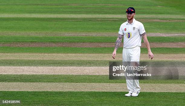 Ben Stokes of Durham during day four of the Specsavers County Championship Division One match between Durham and Yorkshire at Emirates Durham ICG on...