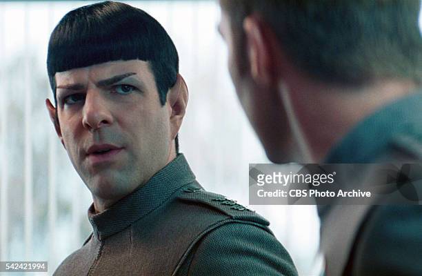 From left: Zachary Quinto as Commander Spock and Chris Pine as Captain James T. Kirk in the 2013 movie, "Star Trek: Into Darkness." Release date May...