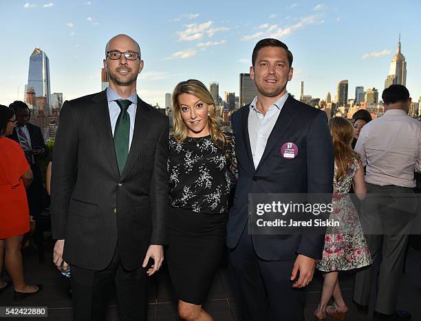 Josh Boyd, Reston Blumwest and Robert Kalsow-Ramos attend The Junior Board of The TEAK Fellowship Presents A Midsummer Night at PH-D Rooftop Lounge...