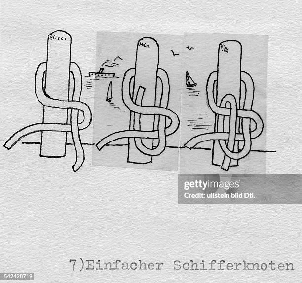 Skizze einfacher Schifferknoten- 1935