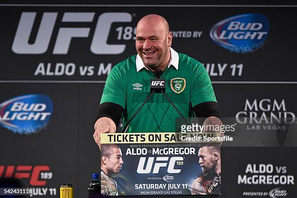 March 2015; UFC President Dana White during a fan event. The Convention Centre Dublin, Spencer Dock, North Wall Quay, Dublin. Picture credit: Ramsey...