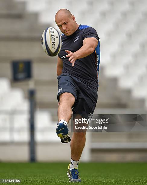 April 2015; Leinster's Richardt Stauss during their captain's run before the European Rugby Champions Cup Semi-Final against RC Toulon. Stade...