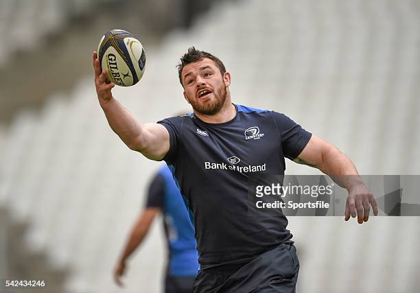 April 2015; Leinster's Cian Healy during their captain's run before the European Rugby Champions Cup Semi-Final against RC Toulon. Stade Vélodrome,...