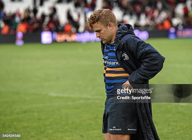 April 2015; A dejected Leinster's Ian Madigan leaves the pitch after the game. European Rugby Champions Cup Semi-Final, RC Toulon v Leinster. Stade...