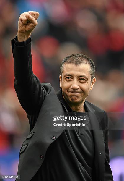 April 2015; Toulon President Mourad Boudjellal. European Rugby Champions Cup Semi-Final, RC Toulon v Leinster. Stade Vélodrome, Marseilles, France....