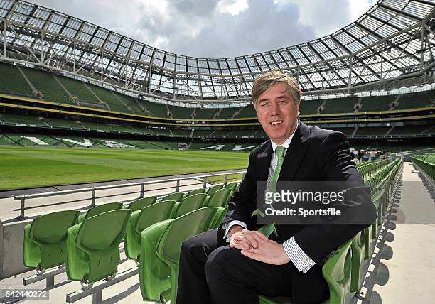 May 2010; John Delaney, Chief Executive, FAI, during a tour of the new Aviva Stadium. Aviva Stadium, Lansdowne Road, Dublin. Picture credit: Brian...