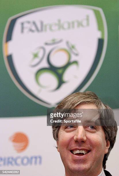 May 2006; John Delaney, FAI Chief Executive Officer, during a media briefing by the FAI / eircom League Implementation Committee regarding proposals...
