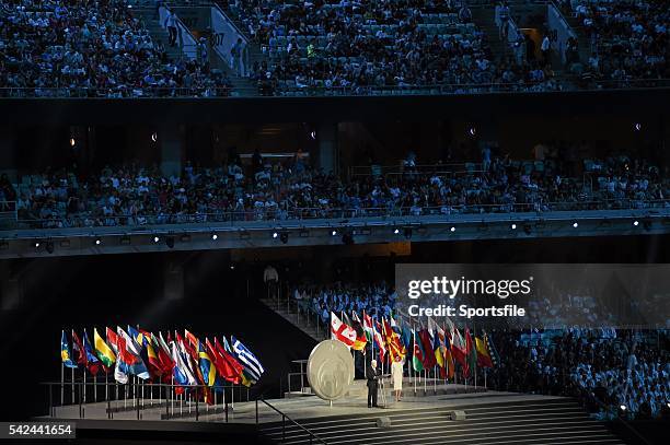 June 2015; EOC President Pat Hickey, in the company of the First Lady of Azerbaijan and Chair of the Baku 2015 European Games Organising Committee,...