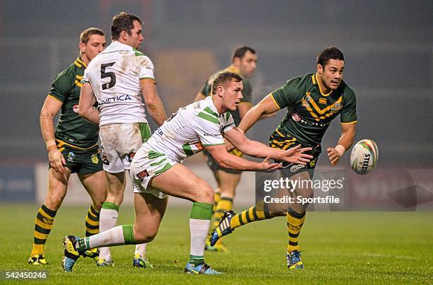 November 2013; Ben Currie, Ireland, in action against Australia. Rugby League World Cup, Group A, Ireland v Australia, Thomond Park, Limerick....