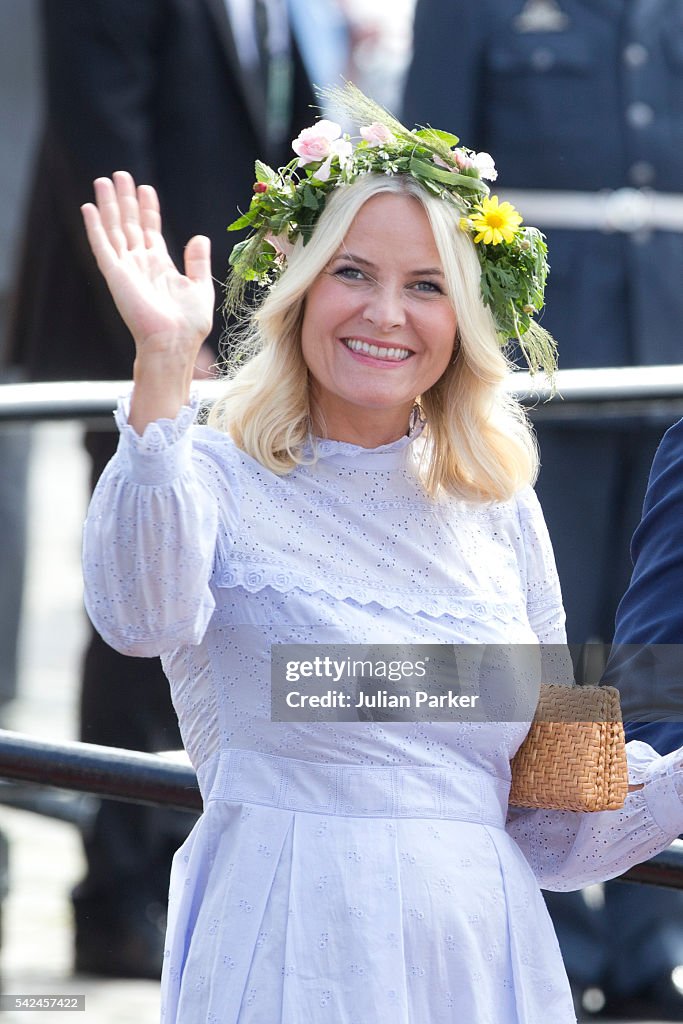 Norwegian Royal Silver Jubilee Tour - Visit to Trondheim