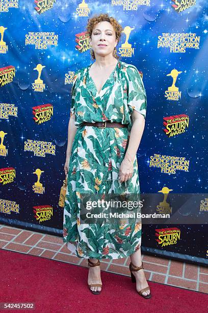 Actress Alex Kingston attends the 42nd Annual Saturn Awards at The Castaway on June 22, 2016 in Burbank, California.