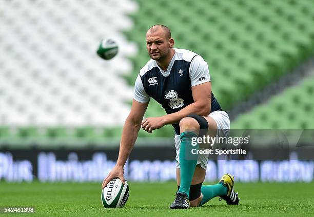 August 2015; Ireland's Dan Tuohy during the captain's run. Ireland Rugby Squad Captain's Run, Aviva Stadium, Lansdowne Road, Dublin. Picture credit:...